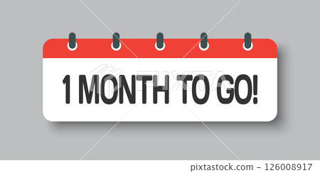 Countdown weekly calendar icon - 1 month to go 126008917