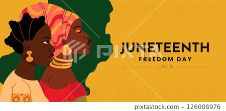 Juneteenth Freedom Day background design.  126008976