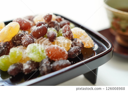 Amanatto and Japanese tea 126008988