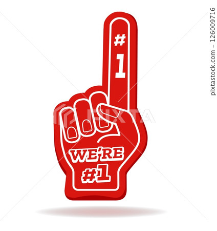 Number one red foam hand 126009716