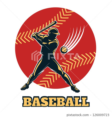 Baseball retro poster 126009723