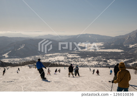 滑雪場斜坡風光 長野縣白馬村 滑雪場斜坡風光 長野縣白馬村 126010836