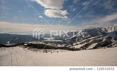 滑雪場斜坡風光 長野縣白馬村 126010838