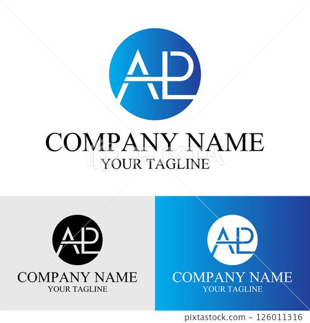 Abstract APL, ALP letter geometric typography rounded circle shaped vector logo design Abstract APL, ALP letter geometric typography rounded circle shaped vector logo design 126011316