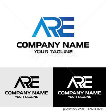 Abstract APE letter geometric typography vector logo design template. Initial ARE letter geometric typography modern abstract vector logo design. Abstract APE letter geometric typography vector logo design template. Initial ARE letter geometric typography modern abstract vector logo design. 126011698