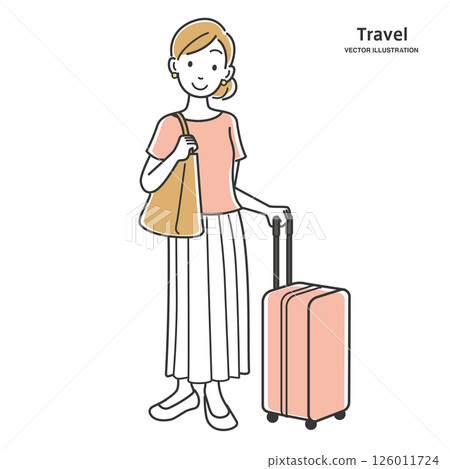 年輕女子去旅行 126011724