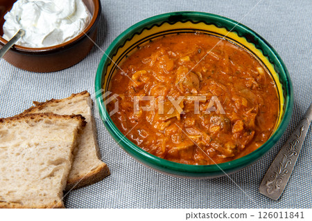 Traditional Hungarian Cabbage stew a la Szekely or Szekely goulash Traditional Hungarian Cabbage stew a la Szekely or Szekely goulash 126011841
