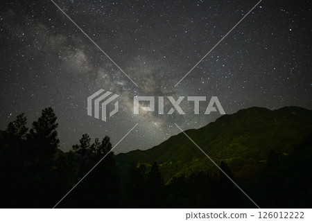 The Milky Way in the Yakushima Offshore Alps (July) Midsummer Milky Way and Yakusugi Forest 126012222