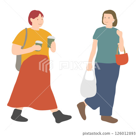 走著咖啡的女人 126012893