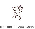 Pictogram of a person panicking (no face) 126013059