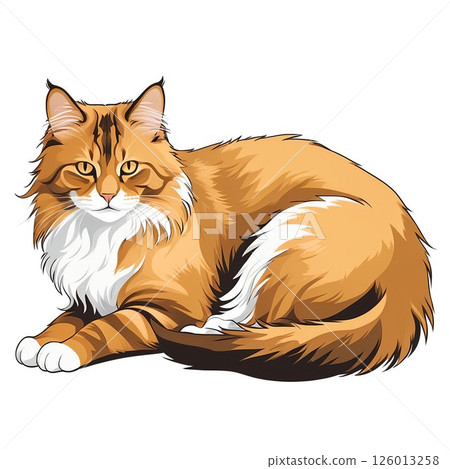 挪威森林貓散發著優雅和美麗 126013258