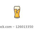 Simple beer icon illustration 126013350