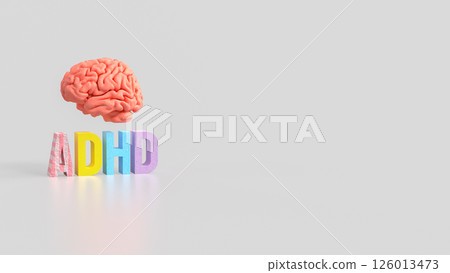 The ADHD multi color for medical and education concept 3d Rendering. The ADHD multi color for medical and education concept 3d Rendering. 126013473
