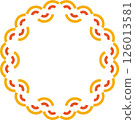 Golden smiley face motif frame 126013581