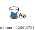 Simple medicine and water icon illustration 126013734