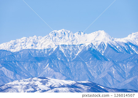 The Hotaka mountain range and Kirigamine mountain as seen from Kitayokodake in Nagano Prefecture 126014507