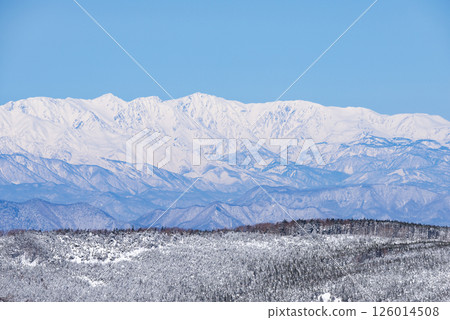 The Hakuba Sanzan mountains as seen from Mount Kitayoko in Nagano Prefecture 126014508