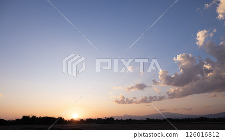 Beautiful sky and cloud suit for nature background. 126016812