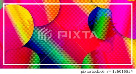 彩色幾何波普圖案背景 126016834