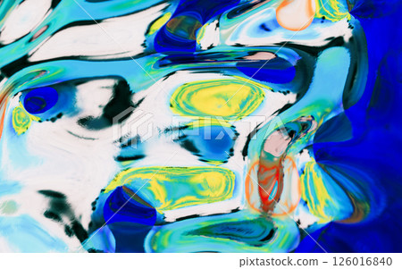 Abstract gradient liquid, 3d rendering. 126016840