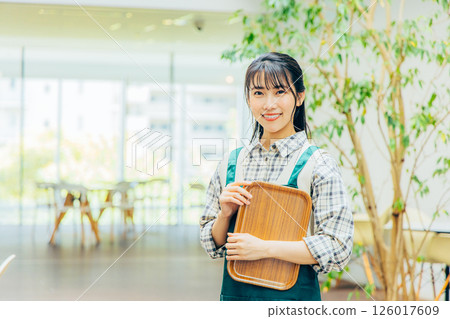 Cafe part-time worker, female Cafe part-time worker, female 126017609