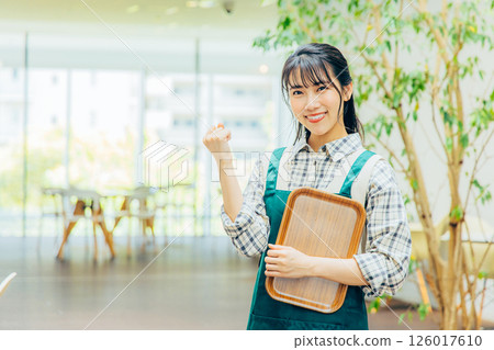 Cafe part-time worker, female Cafe part-time worker, female 126017610