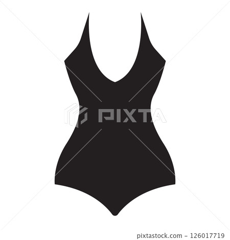 female one piece swimsuit black icon 126017719