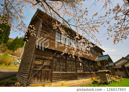 Spring comes to the quiet abandoned school building Spring comes to the quiet abandoned school building 126017893