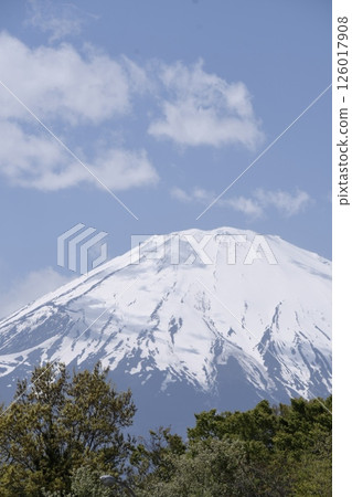 Fuji covered in clouds 126017908