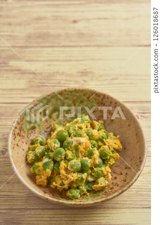 Peas and eggs 126018687