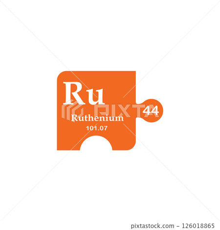 chemical symbol ru for ruthenium. 126018865
