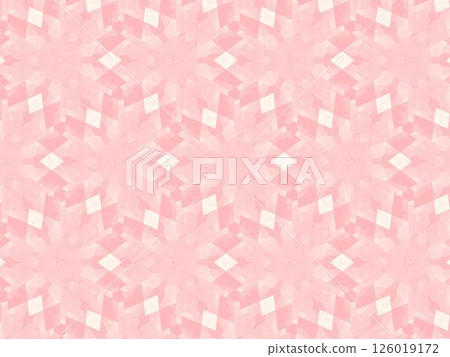 69 Abstract, kaleidoscope-like geometric background with a beautiful delicate pink gradation 126019172
