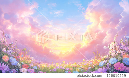 日落照亮的一朵花 日落照亮的一朵花 126019239