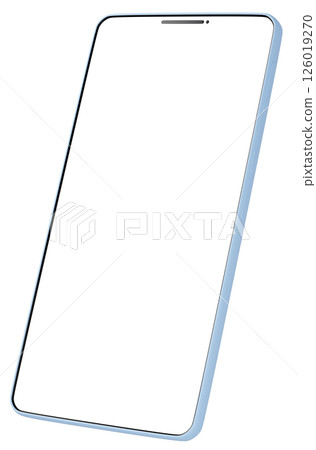 3D material_smartphone_light blue 3D material_smartphone_light blue 126019270