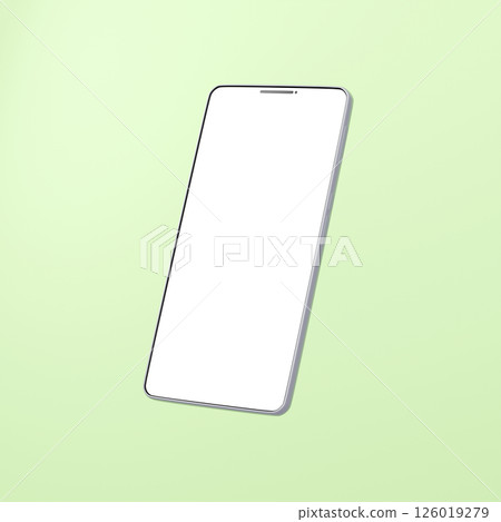 3D material_smartphone_silver_yellow-green 126019279