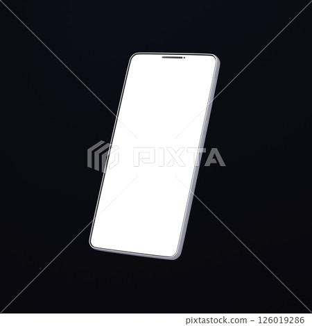3D material_smartphone_silver_black 126019286