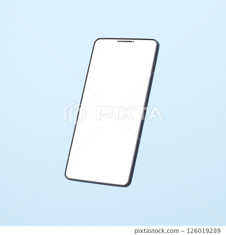 3D material_smartphone_black_light blue 126019289