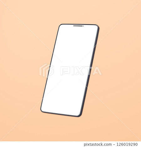 3D material_smartphone_black_orange 3D material_smartphone_black_orange 126019290