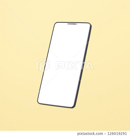 3D material_smartphone_black_yellow 126019291