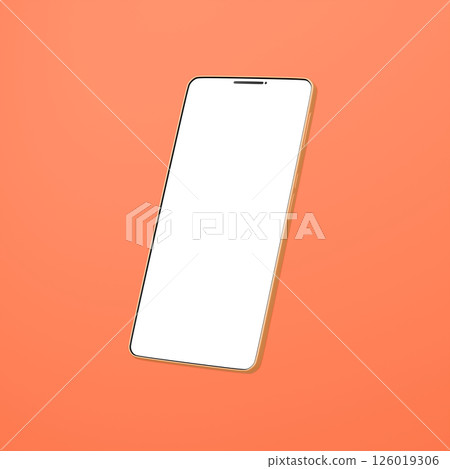 3D material_smartphone_orange 126019306