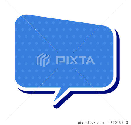 夏天可以使用的對話框。三維向量資料。傳單、雜誌、網路、影片資料。藍色，有圓點。 126019730