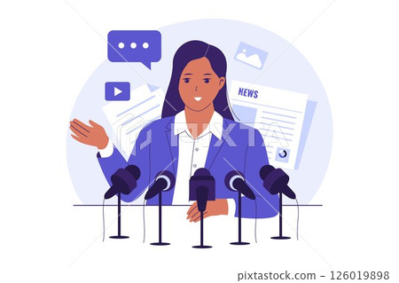 Illustration of Press Release and Media Communication Strategy Illustration of Press Release and Media Communication Strategy 126019898