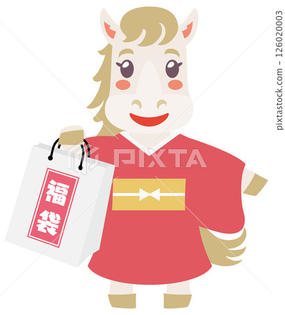 拿著福袋的馬角色 126020003