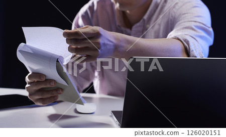 People working together and sharing ideas in a modern business environment. 126020151