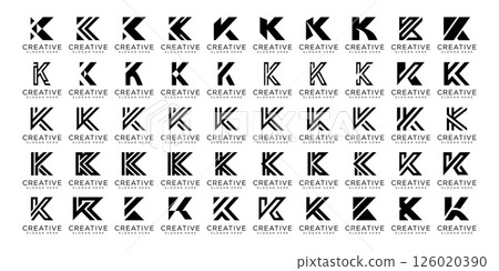 set of initials letter K abstract logo vector design set of initials letter K abstract logo vector design 126020390