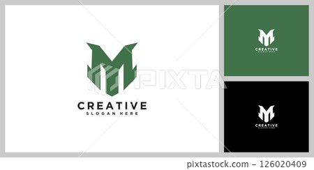 initial letter m vector design 126020409