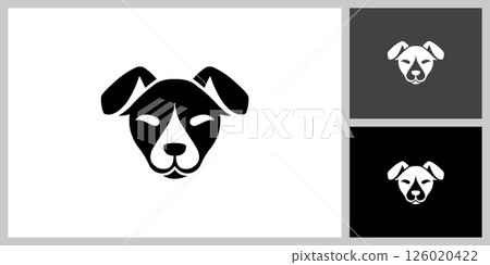 dog head vector design template dog head vector design template 126020422