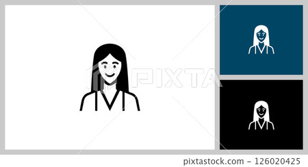 people icon in flat style. line icon. people icon in flat style. line icon. 126020425