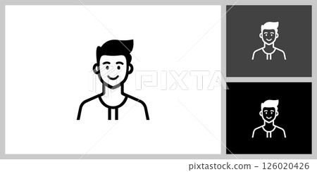 people icon in flat style. line icon. people icon in flat style. line icon. 126020426