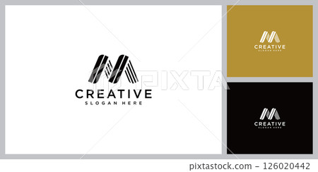 initial letter m logo vector design 126020442